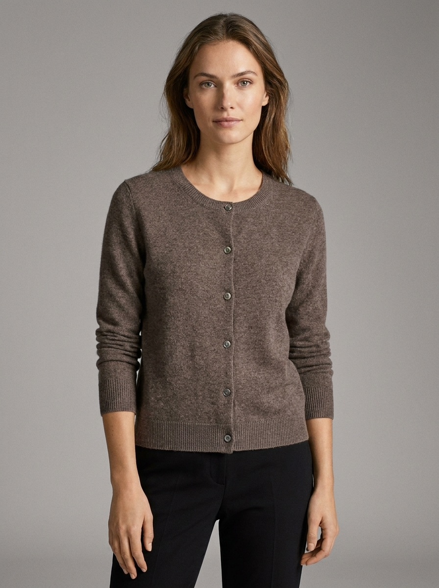 Zadie Crewneck Button Cardigan