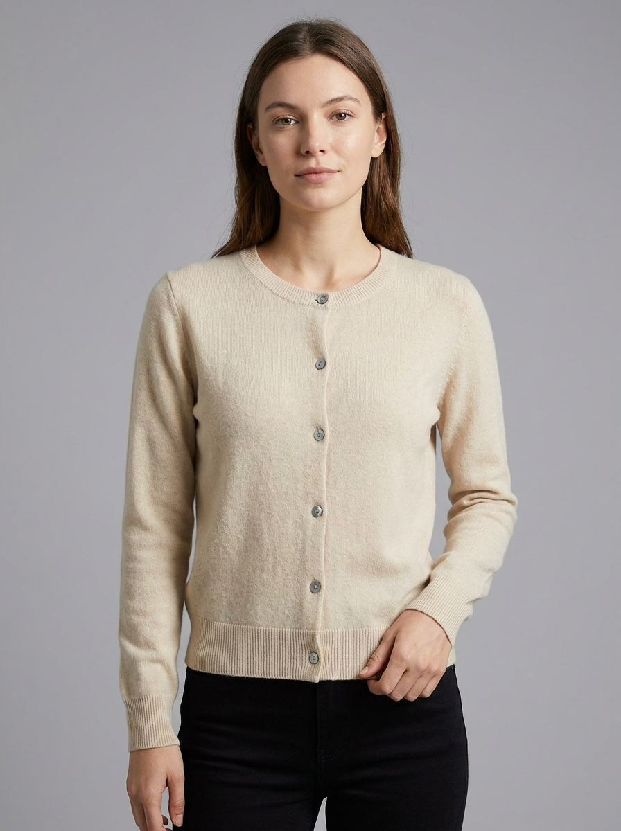 Zadie Crewneck Button Cardigan