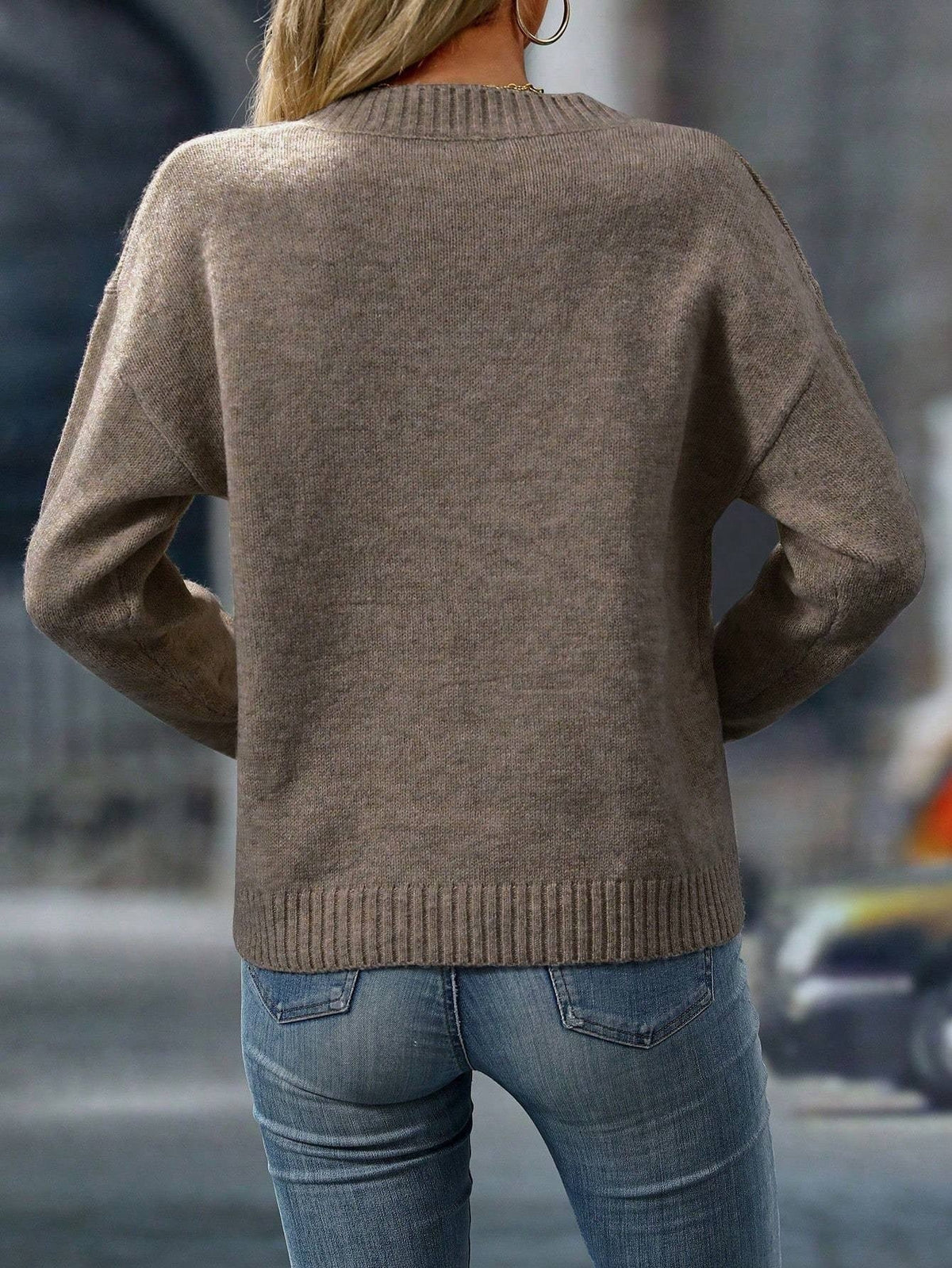 Mira Oversized V-Neck Sweater