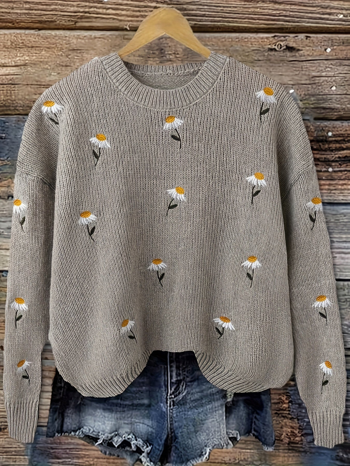 Oona Daisy Embroidered Sweater