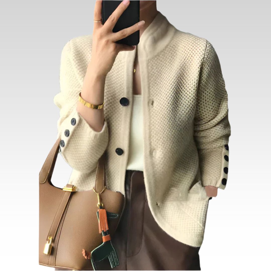 Sunniva Open Knit Button Cardigan