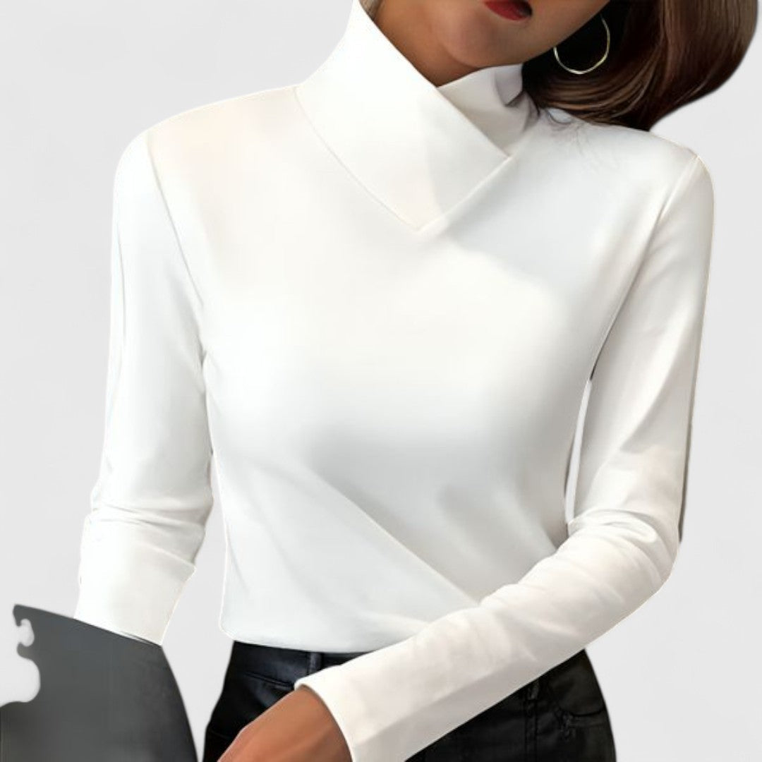 Liesel Mock Neck Fitted Top