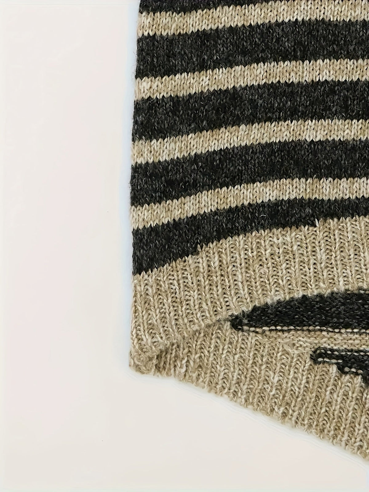 Daphne Striped Chunky Turtleneck Sweater