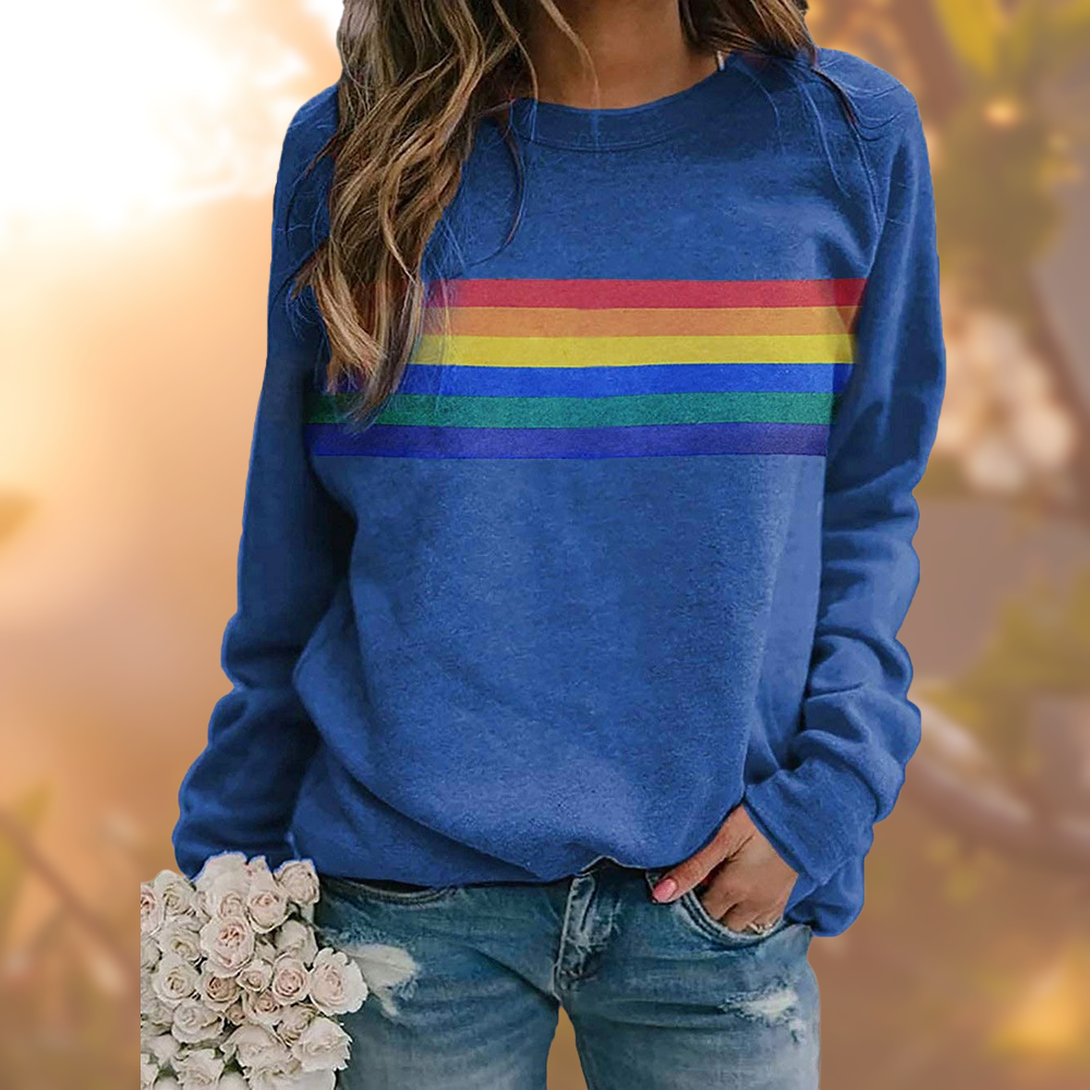 Willa Rainbow Stripe Sweatshirt