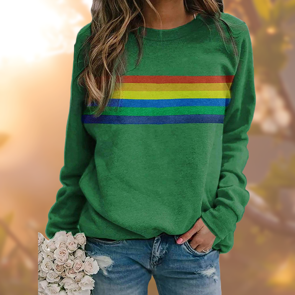 Willa Rainbow Stripe Sweatshirt