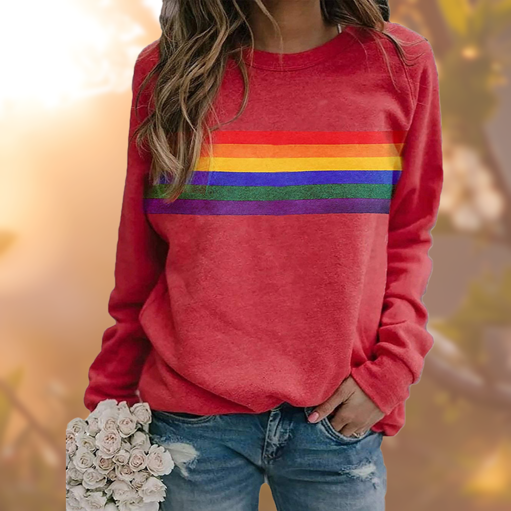 Willa Rainbow Stripe Sweatshirt