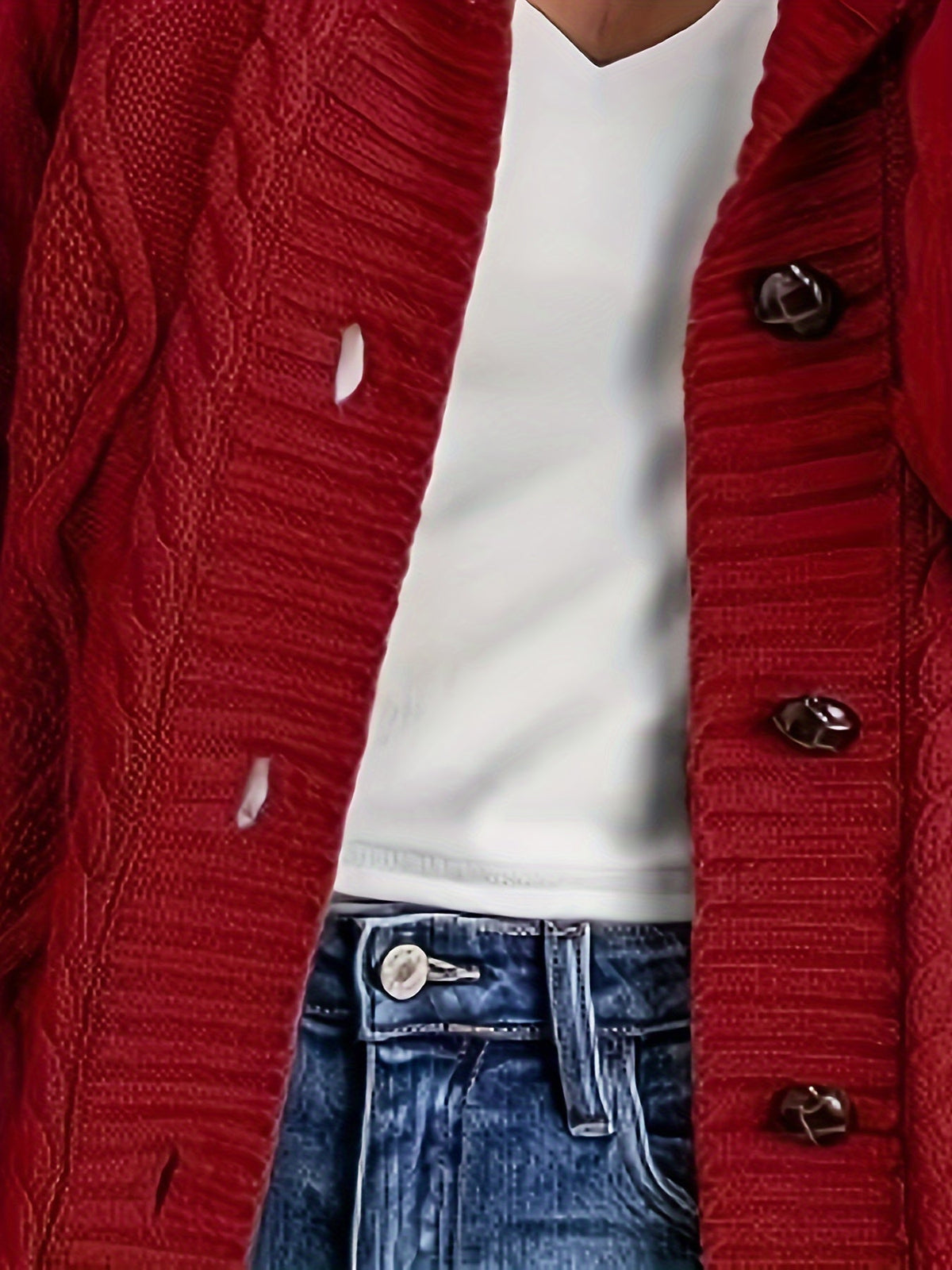 Blythe Fleece-Lined Hooded Cable Cardigan