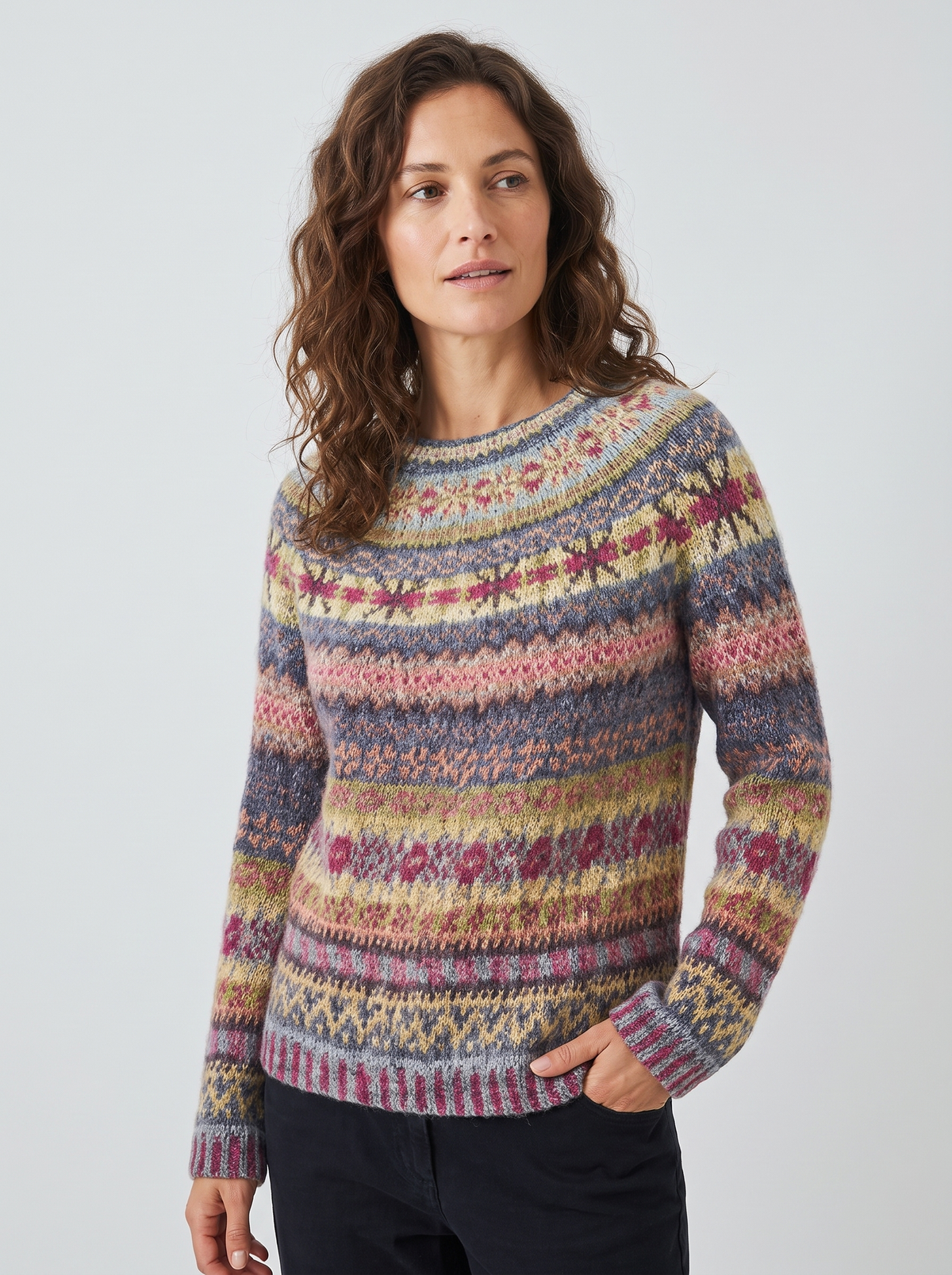 Calliope-Faye Fair Isle Crewneck Sweater
