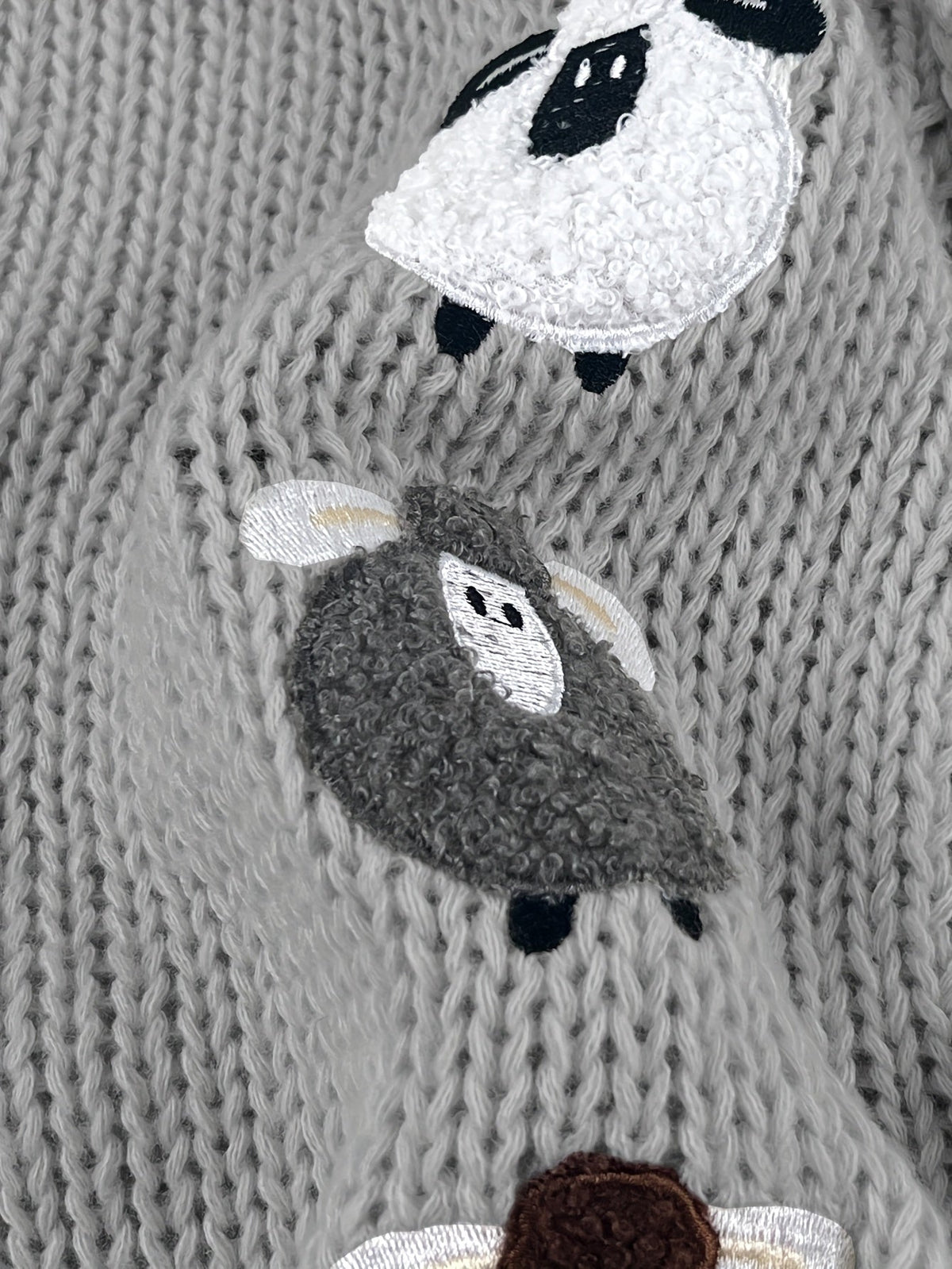 Lark-Belle Sheep Hooded Chunky Cardigan