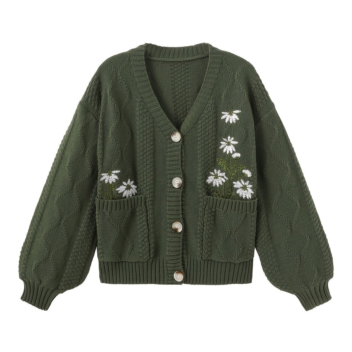 Edie-Grace Floral Embroidered Cardigan