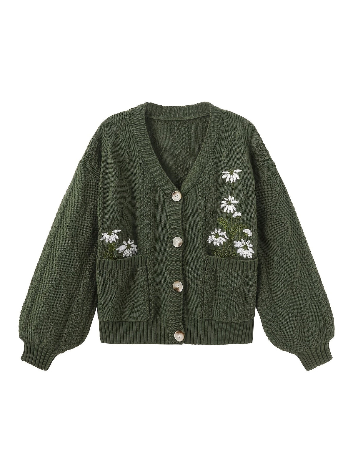 Edie-Grace Floral Embroidered Cardigan
