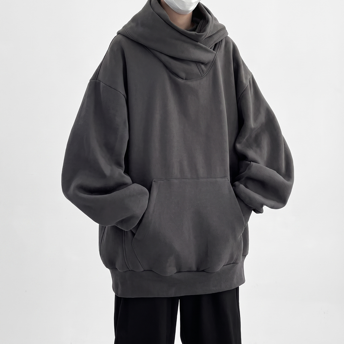 Noor-Rae Fleece-Lined High Neck Hoodie