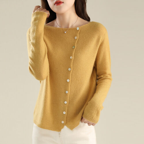 Coralie Boat Neck Button Cardigan