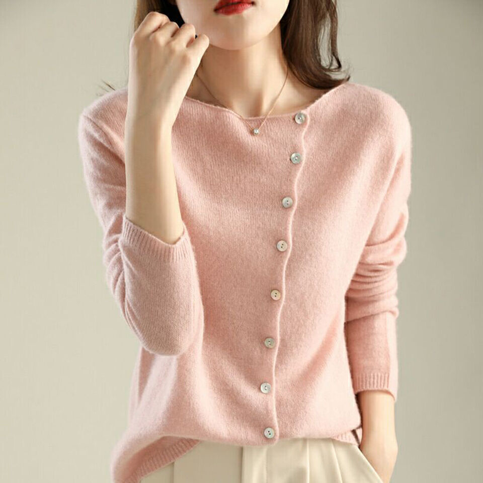 Coralie Boat Neck Button Cardigan
