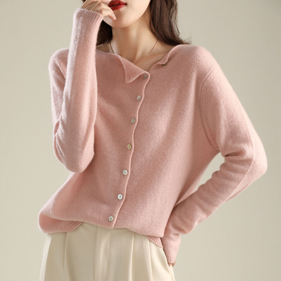 Coralie Boat Neck Button Cardigan