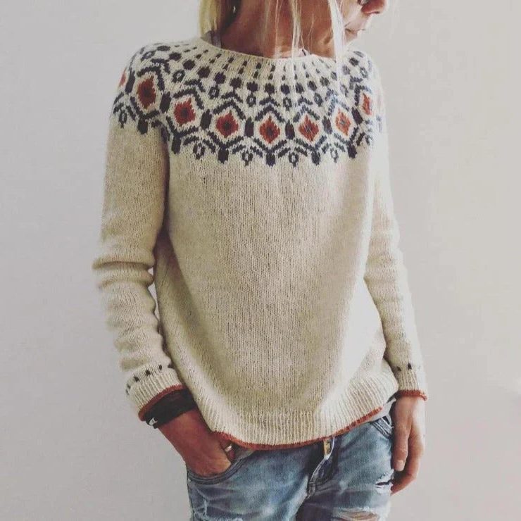 Selma Geometric Yoke Sweater