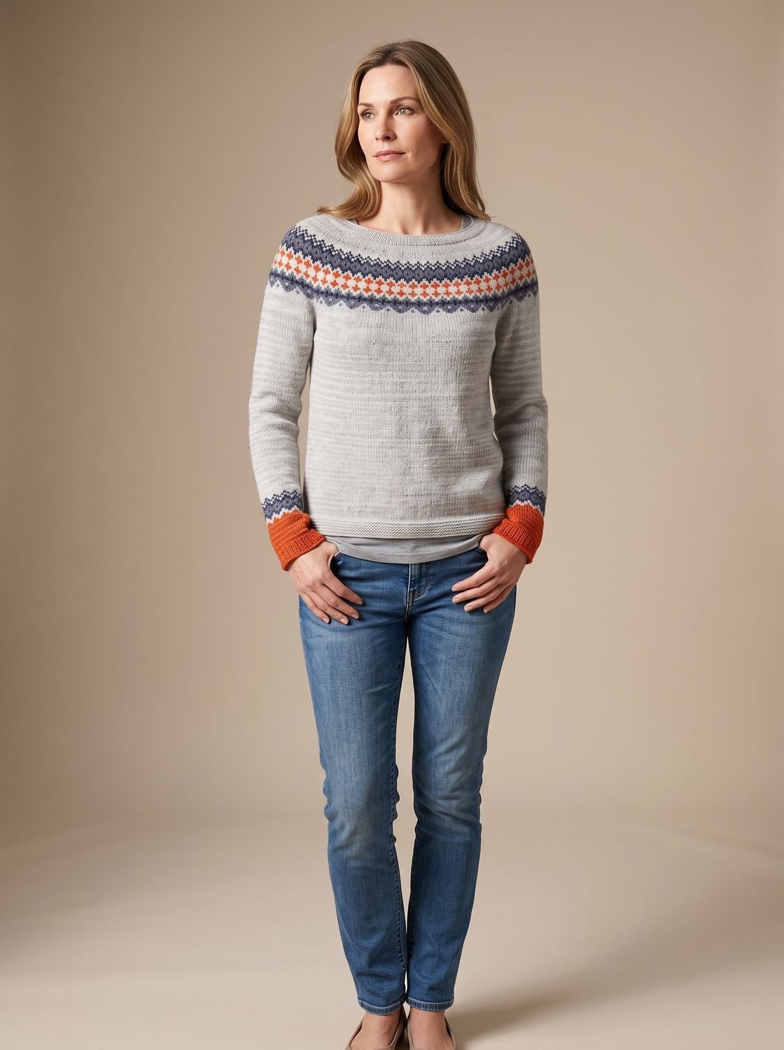 Edie Nordic Yoke Knit Sweater