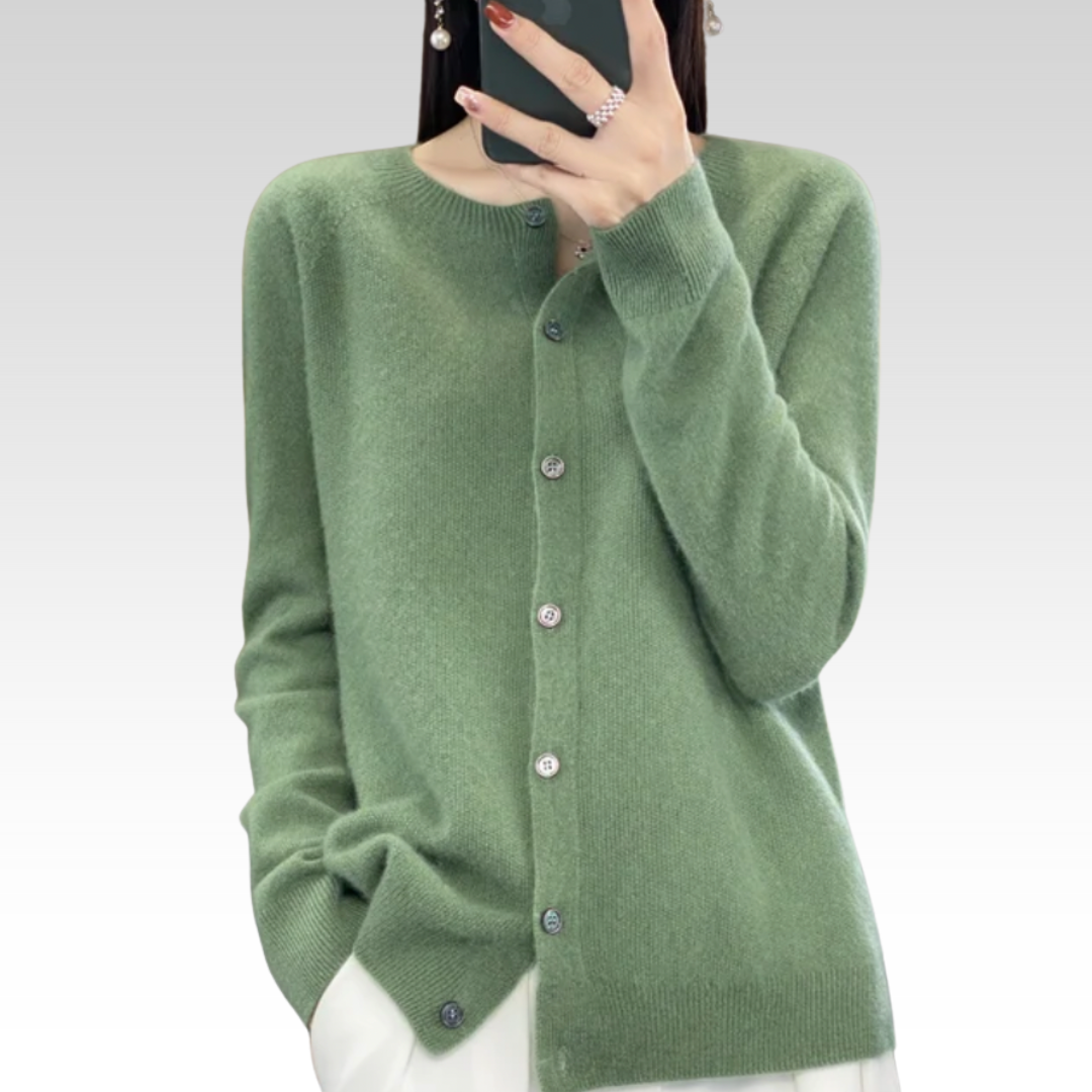 Josie Round Neck Button Cardigan
