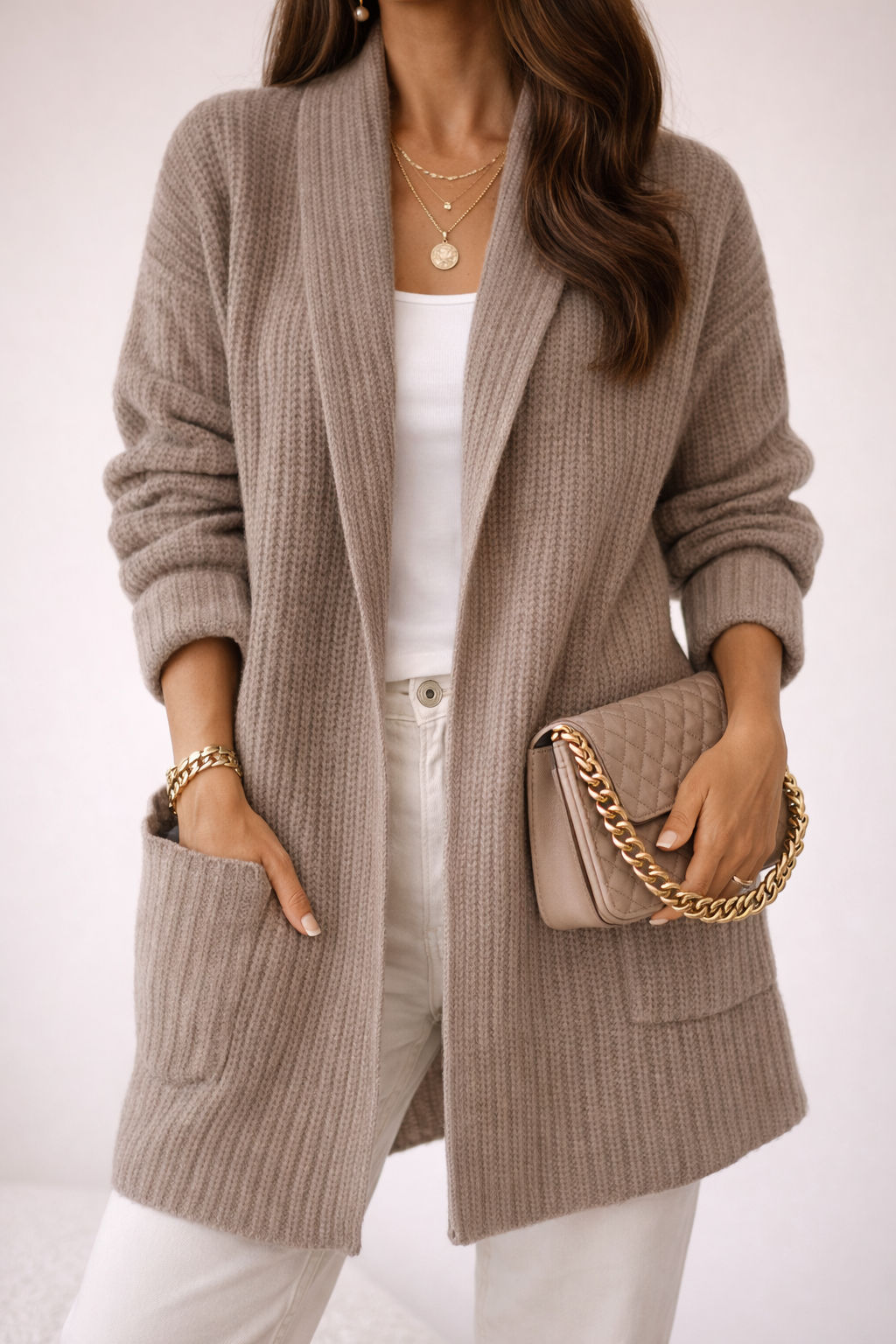Beatrix-Skye Oversized Shawl Collar Cardigan