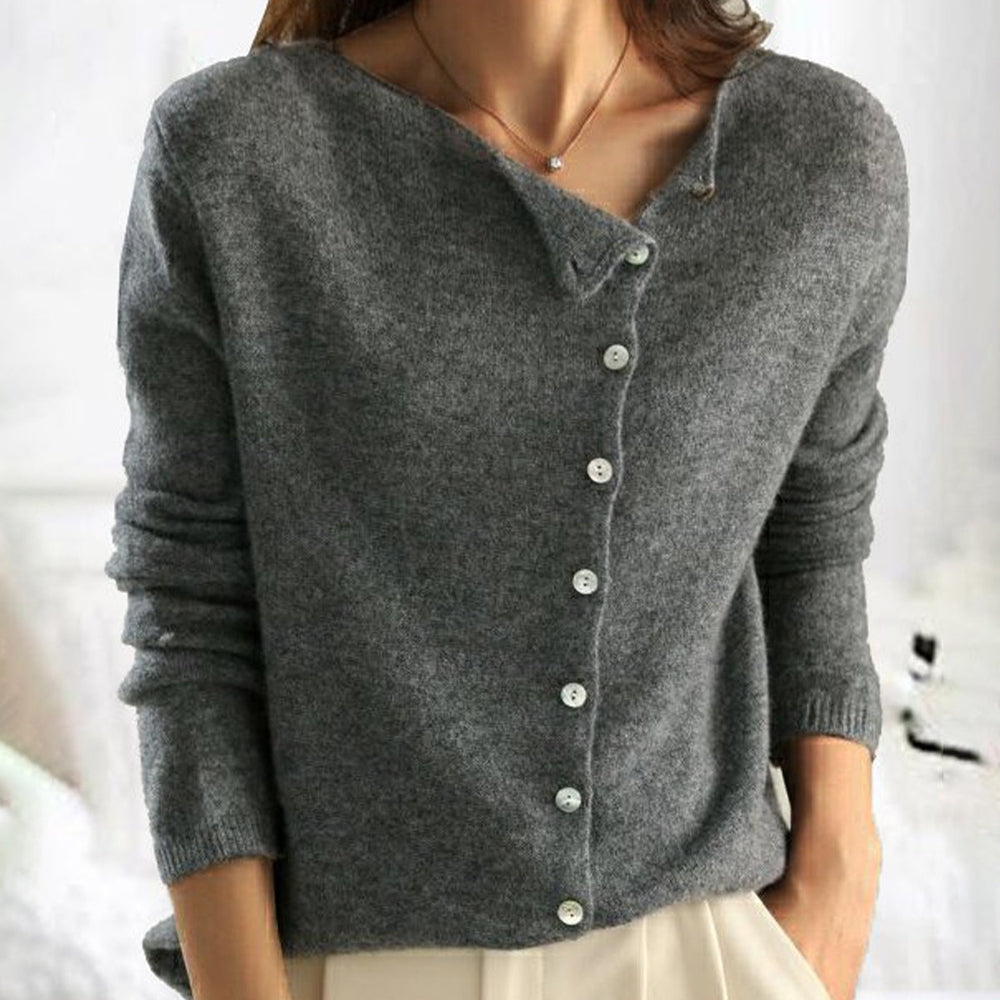 Lorna Folded Collar Button Cardigan