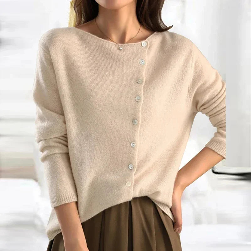 Lorna Folded Collar Button Cardigan