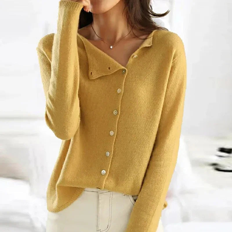 Lorna Folded Collar Button Cardigan