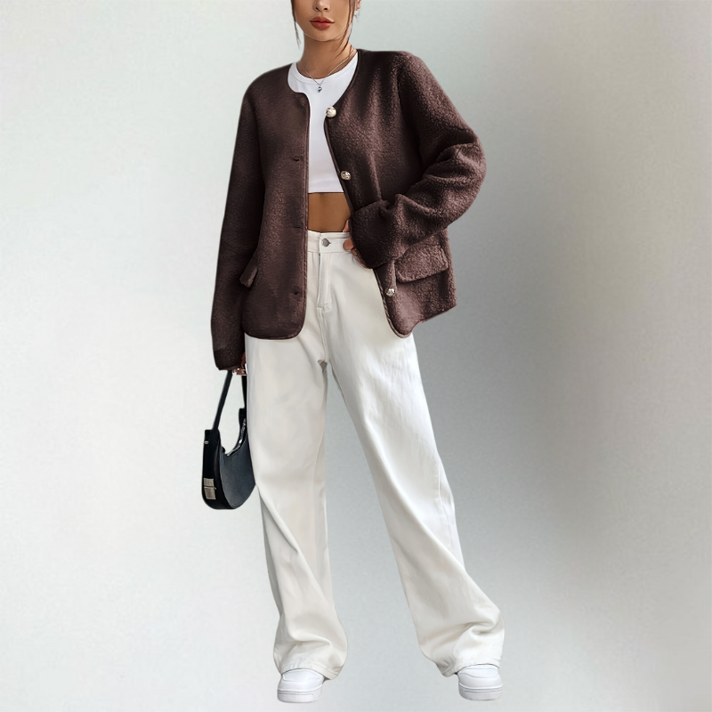 Indie-Faye Marled Pocket Cardigan