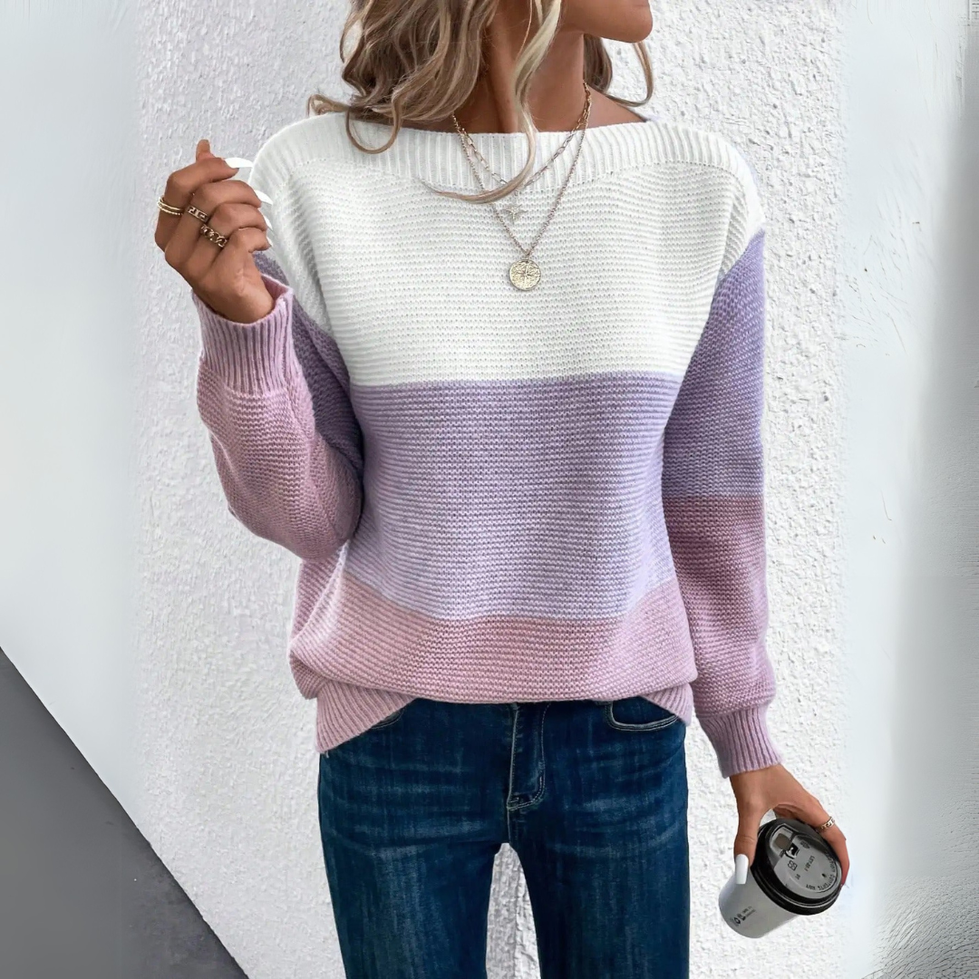 Ilsa Two-Tone Color Block Sweater