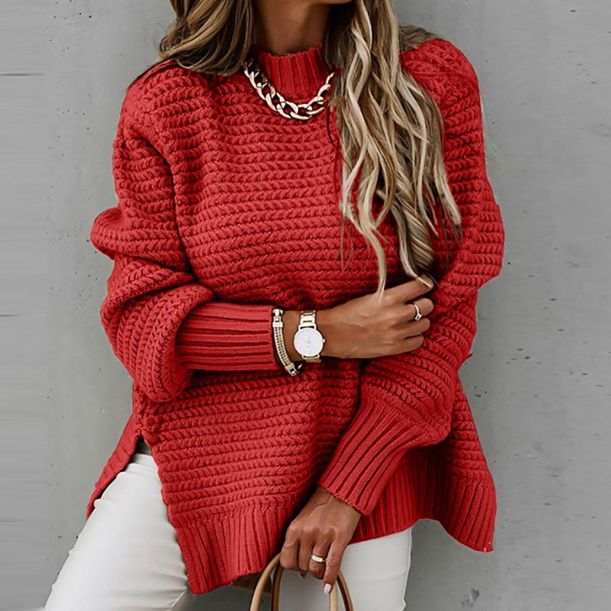 Ailsa-Mae Chunky Mock Neck Sweater