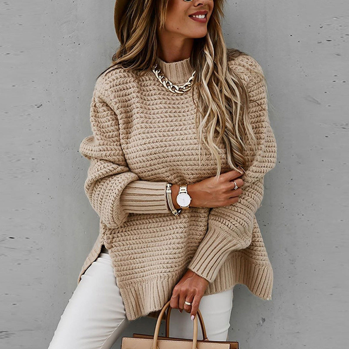 Ailsa-Mae Chunky Mock Neck Sweater