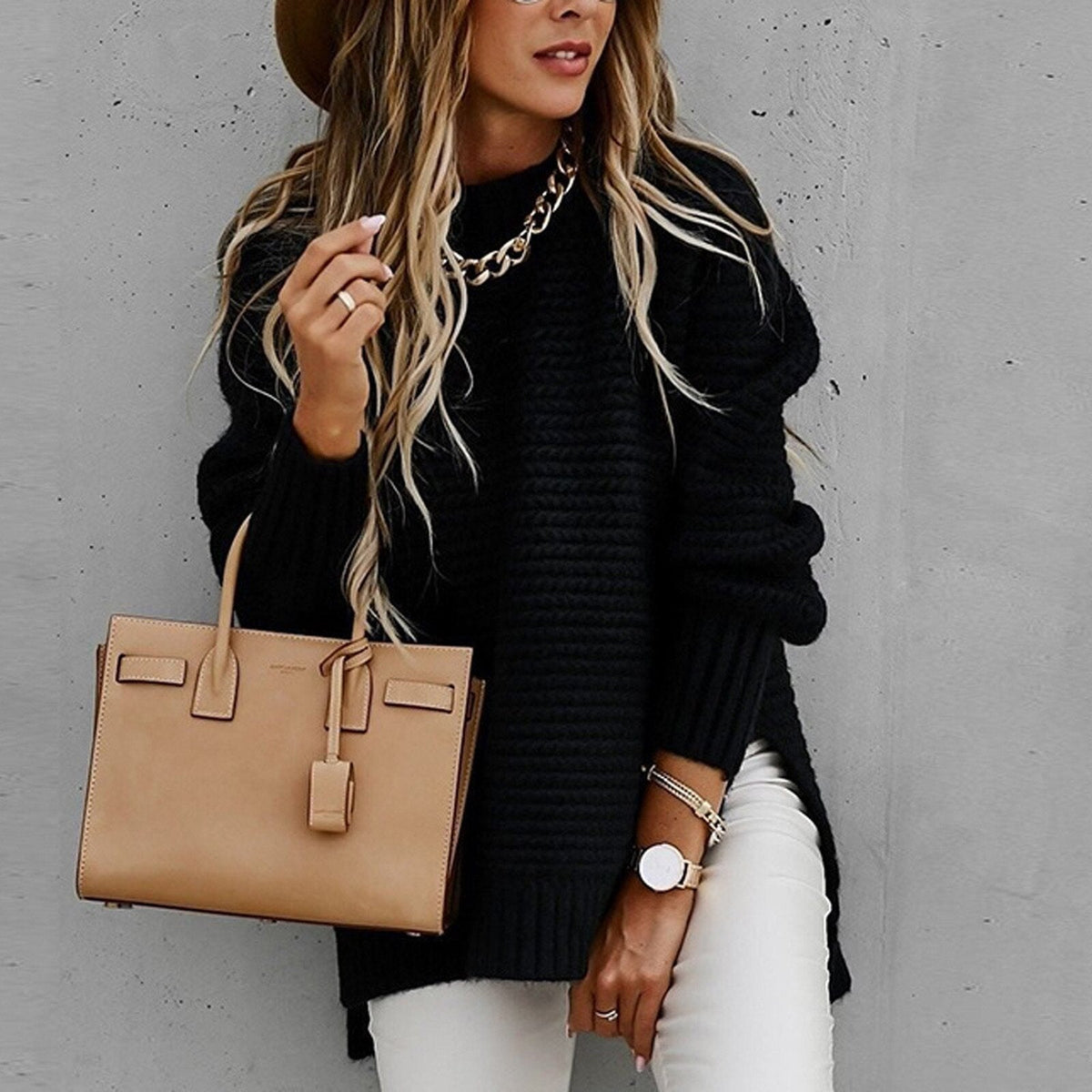 Ailsa-Mae Chunky Mock Neck Sweater