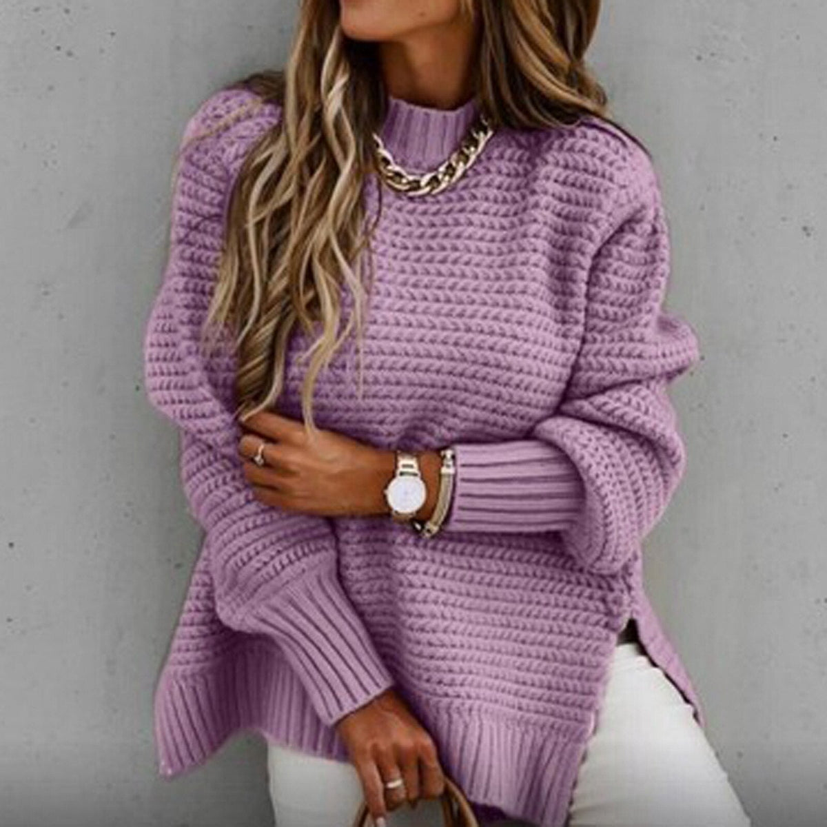 Ailsa-Mae Chunky Mock Neck Sweater