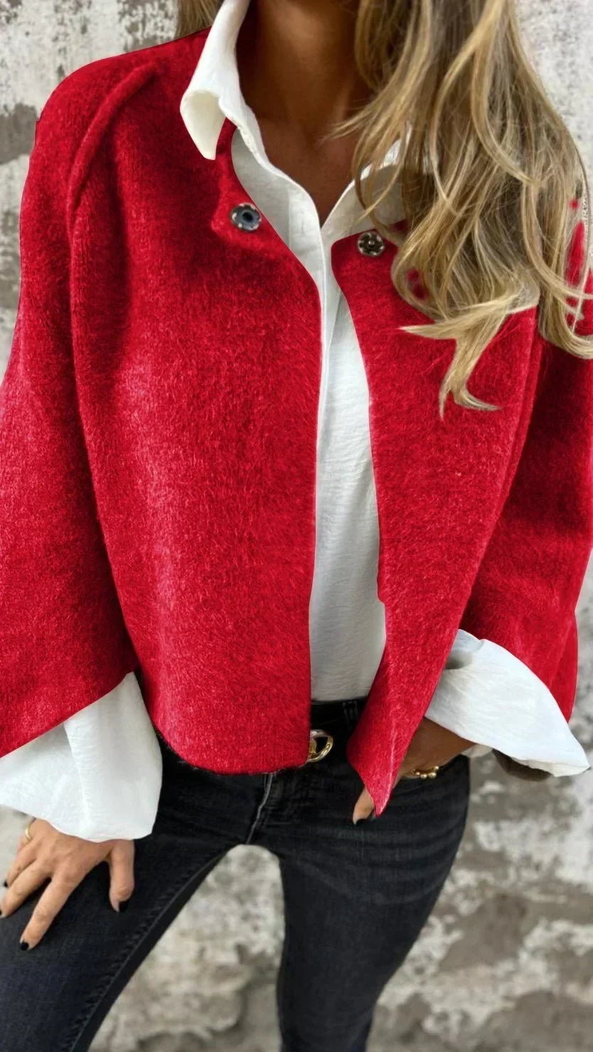Mira-Jane Cropped Cape Cardigan