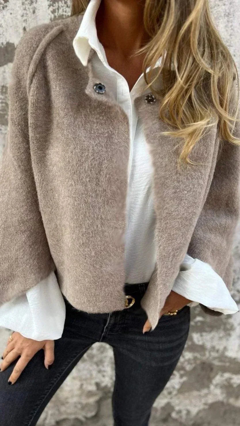 Mira-Jane Cropped Cape Cardigan