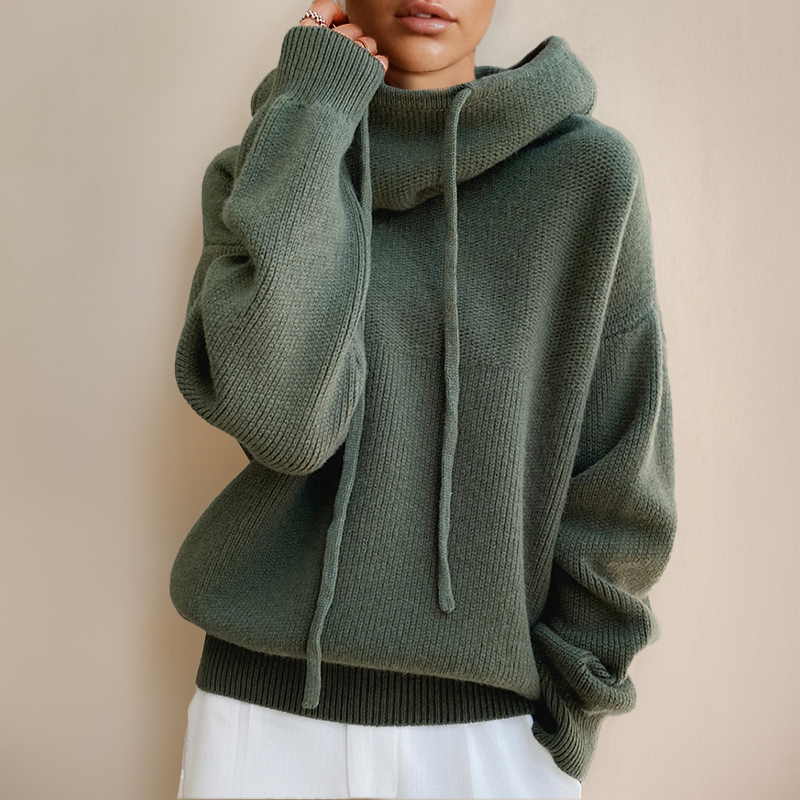 Hester-Faye Oversized Hooded Knit Sweater