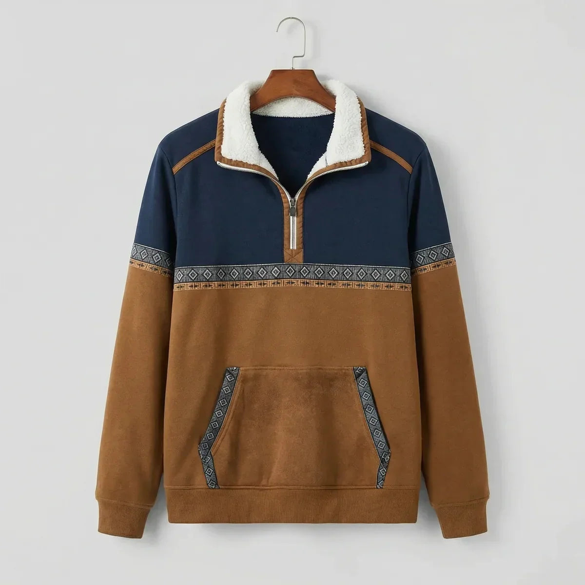 Cassia-Claire Aztec Quarter-Zip Pullover