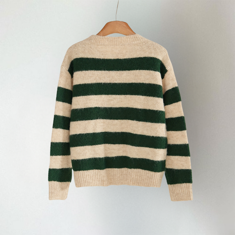 Ariella Striped Button Cardigan