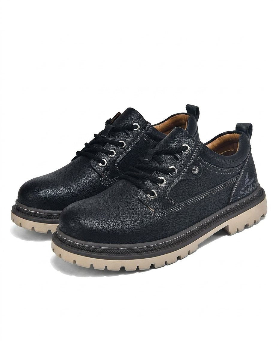 Elton - Men's Lace-Up Work Boots with Cushioned Collar