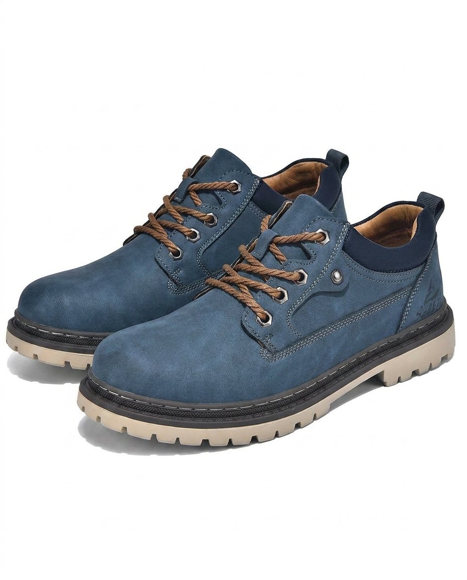 Elton - Men's Lace-Up Work Boots with Cushioned Collar