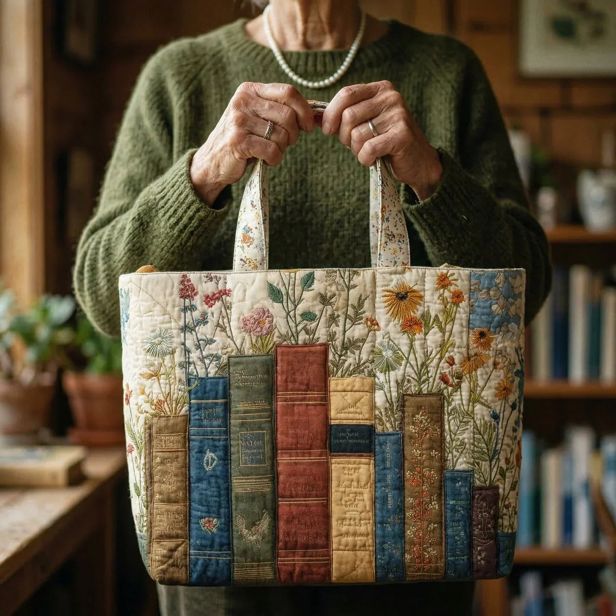 Willow | Women's Quilted Tote Bag Handmade Unique Print