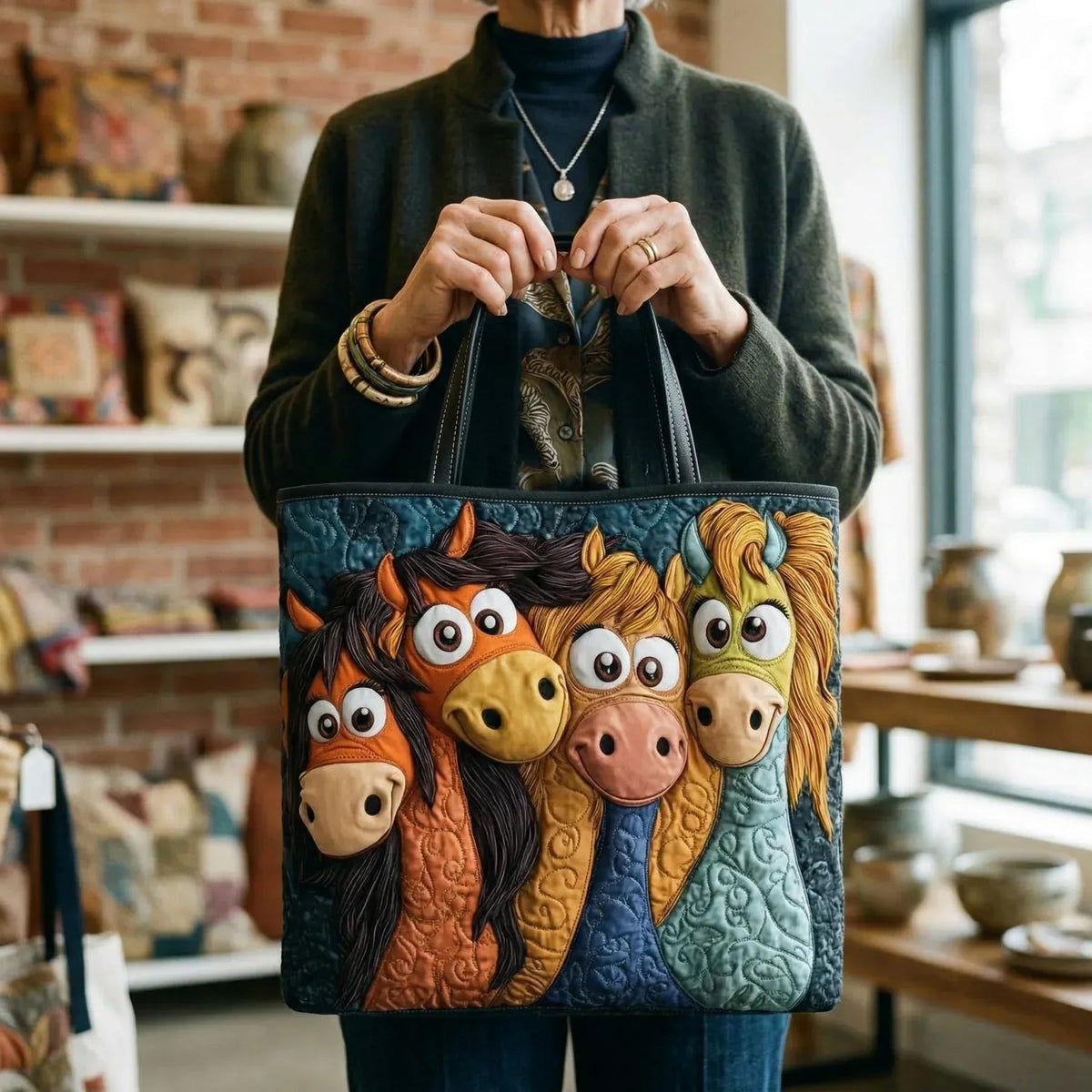 Willow | Women's Quilted Tote Bag Handmade Unique Print