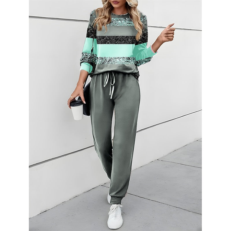 Sadie | Color Block Drawstring Two-Piece Set