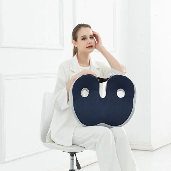 Ergonomic Desk Chair Seat Cushion with Coccyx Cutout Pressure Relief for Car and Office