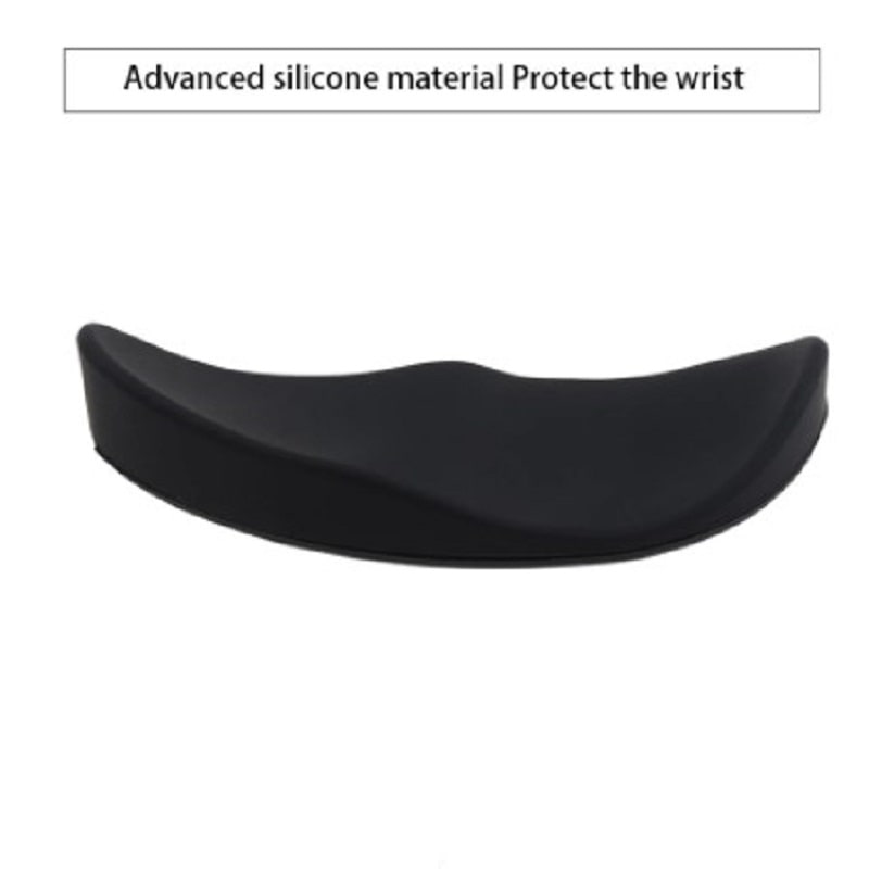 Ergonomic Mouse Wrist Rest Pad with Gliding Base and Contoured Silicone Support for Computer Gaming