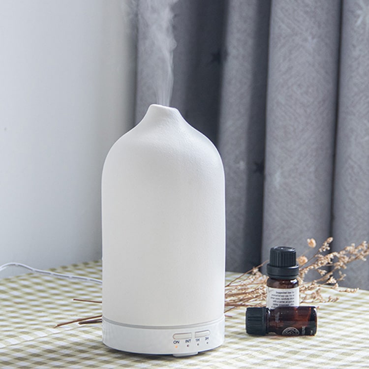 Essential Oil Diffuser and Aroma Humidifier with Ceramic Dome Timer and Ultrasonic Mist