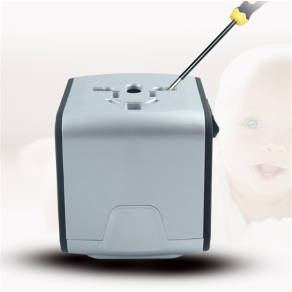 Eu Travel Adapter Plug with Universal Sockets and USB Ports Compact Cube Design