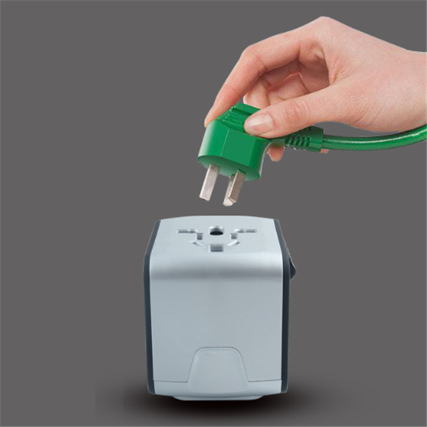 Eu Travel Adapter Plug with Universal Sockets and USB Ports Compact Cube Design