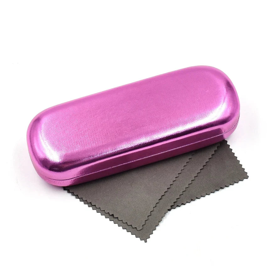 Eyewear Case | Hard-Shell & Lightweight | Includes 2 Cleaning Cloths