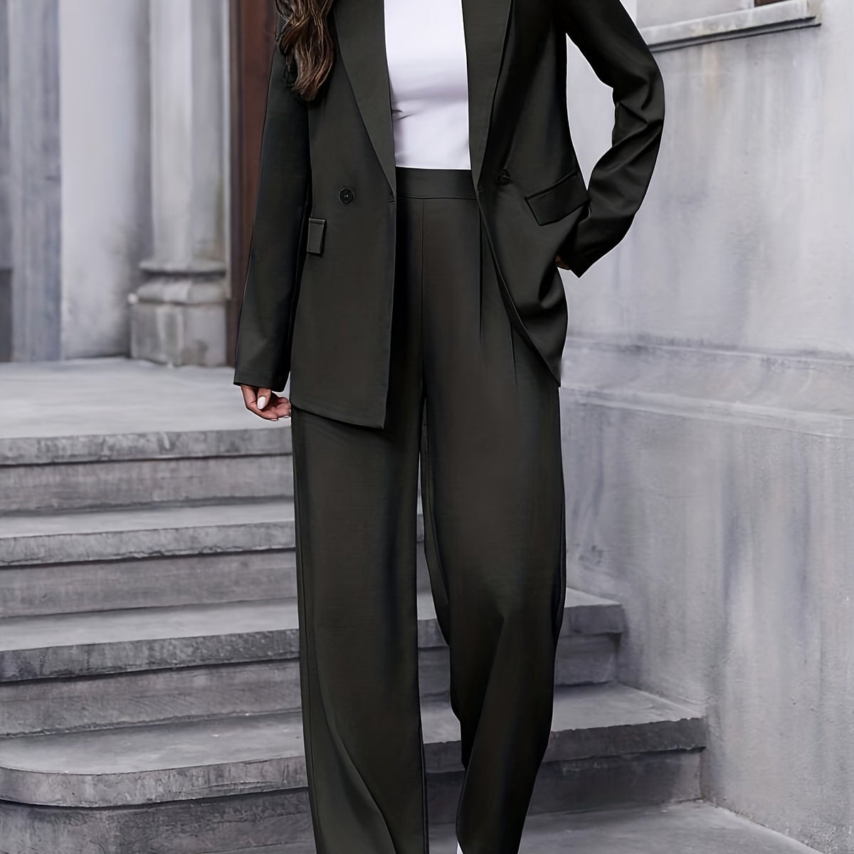 Women’s Relaxed Blazer & Wide-Leg Trouser Set