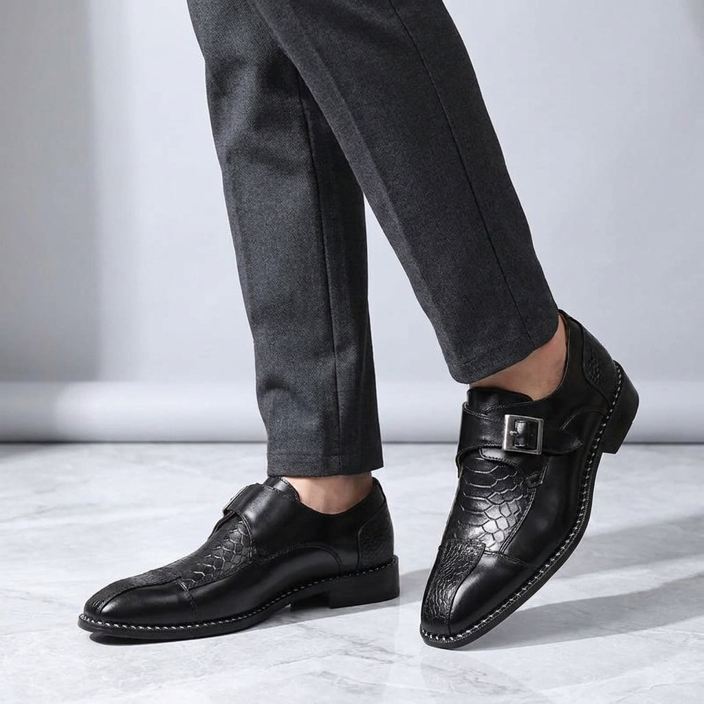 Arezzo Leather Monk Loafers